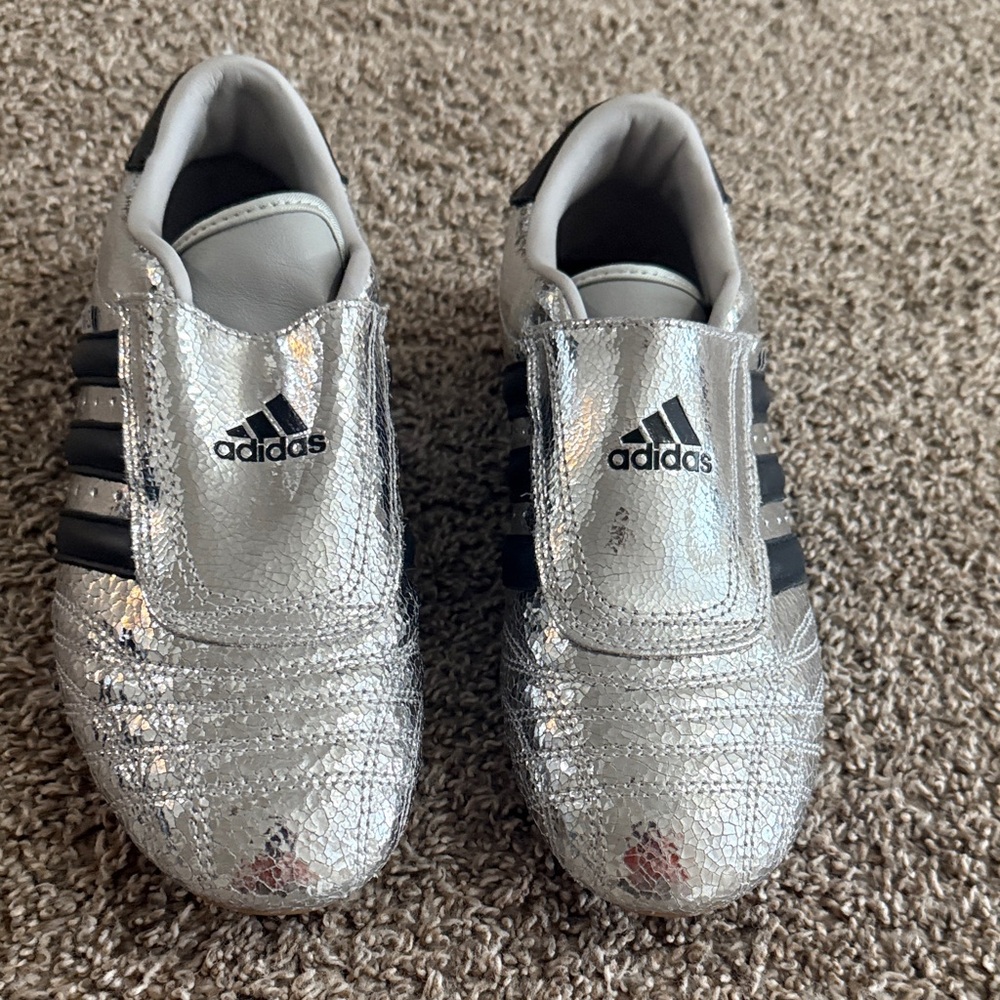 Adidas Metallic Silver Sneakers